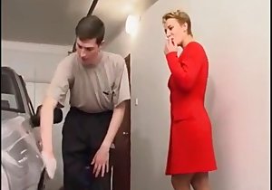 Slutty mommy jerking that dick like a total pro