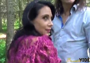 Brunette mature gets destroyed back in the woods