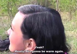 Outdoor seduction and POV fucking with a mature