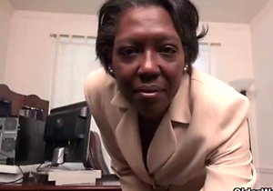 Black-skinned beauty enjoys strange torture